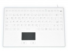 German Medical Sealed IP-68 Silicone Touchpad Keyboard White