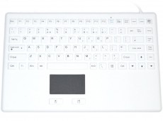 Medical Sealed IP-68 Silicone Touchpad Keyboard White