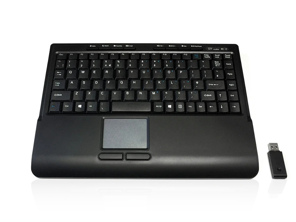 Mini Wireless RF Keyboard with Touchpad Black, picture 1