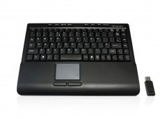Mini Wireless RF Keyboard with Touchpad Black