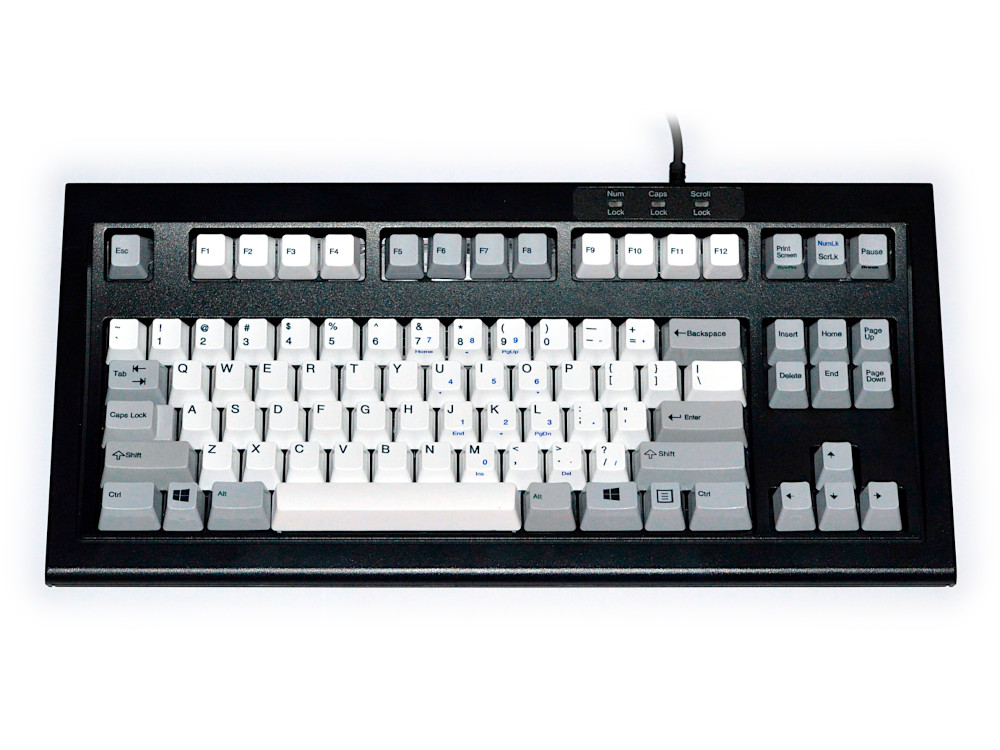 USA New Mini Model M Keyboard Black White/Gray, picture 1