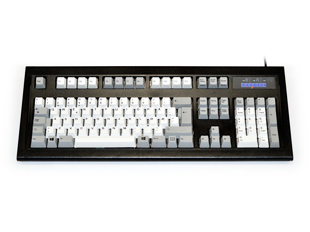 Norwegian New Model M Keyboard Black White/Gray, picture 1