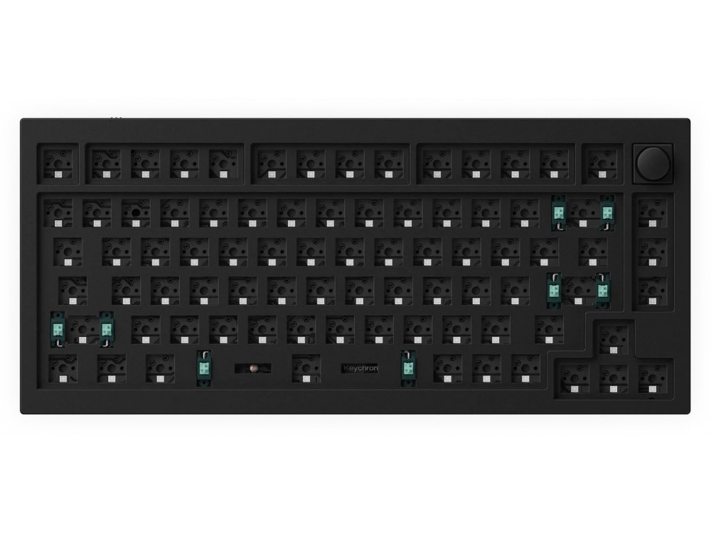 ANSI Keychron Q1 V2 QMK RGB Barebone Knob Aluminium Mac/PC Carbon Black Custom Keyboard, picture 1