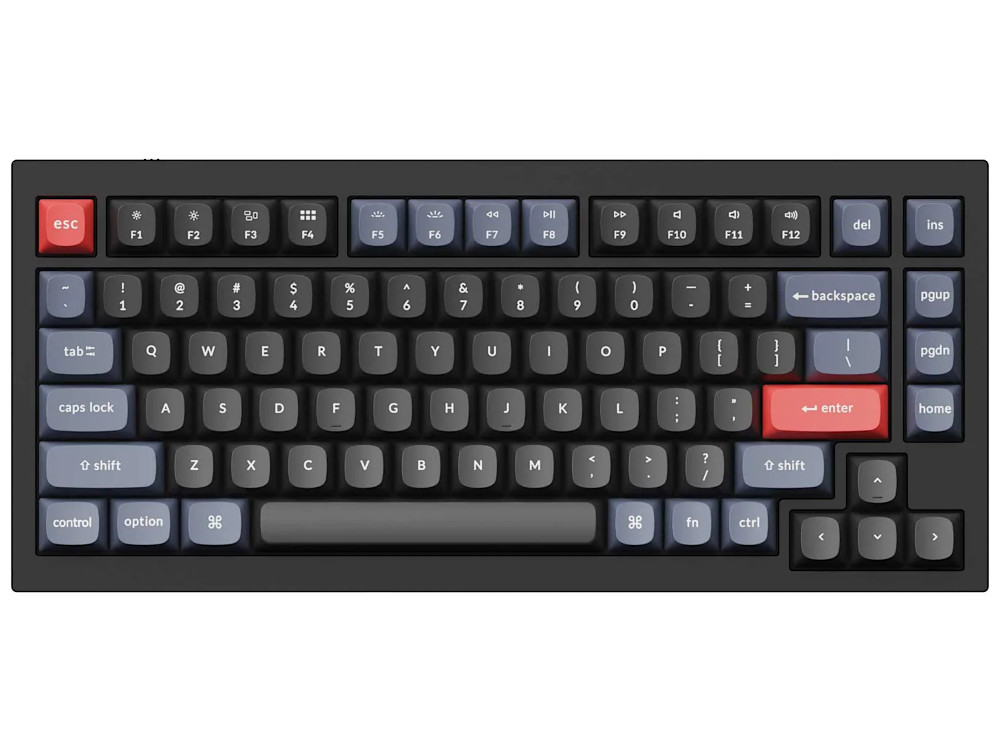 USA Keychron Q1 V2 QMK RGB Click Aluminium Mac/PC Carbon Black Custom Keyboard, picture 1