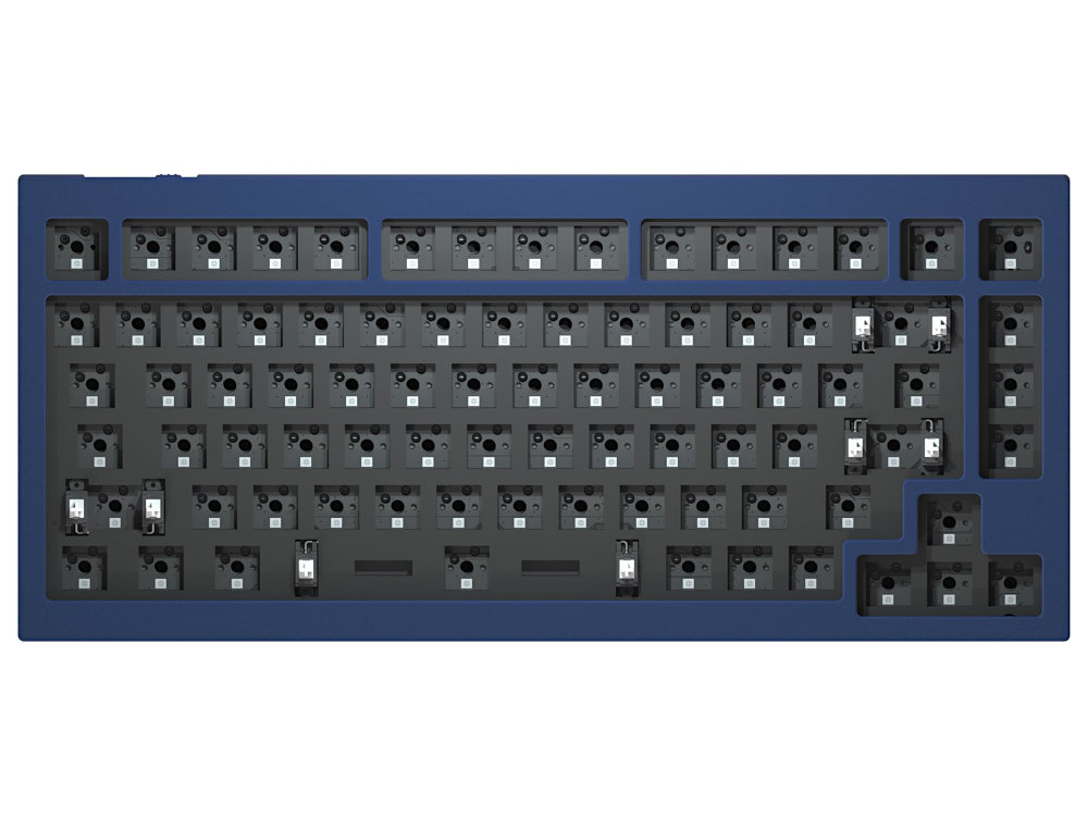 ANSI Keychron Q1 QMK RGB Barebone Aluminium Mac/PC Navy Blue Custom Keyboard, picture 1
