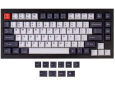 USA Keychron Q1 & K2 OEM Dye-Sub PBT Keycap Set Bluish Black And White
