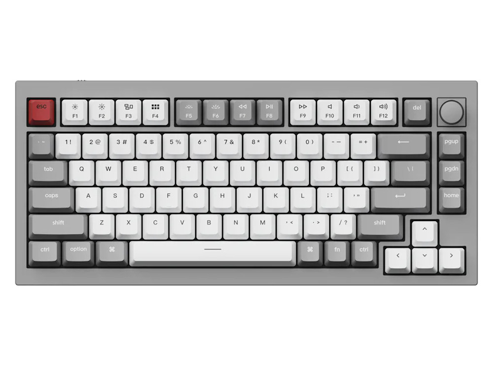 USA Keychron Q1 V2 QMK RGB Hard Linear Aluminium Mac/PC Space Grey Custom Keyboard with Knob, picture 1