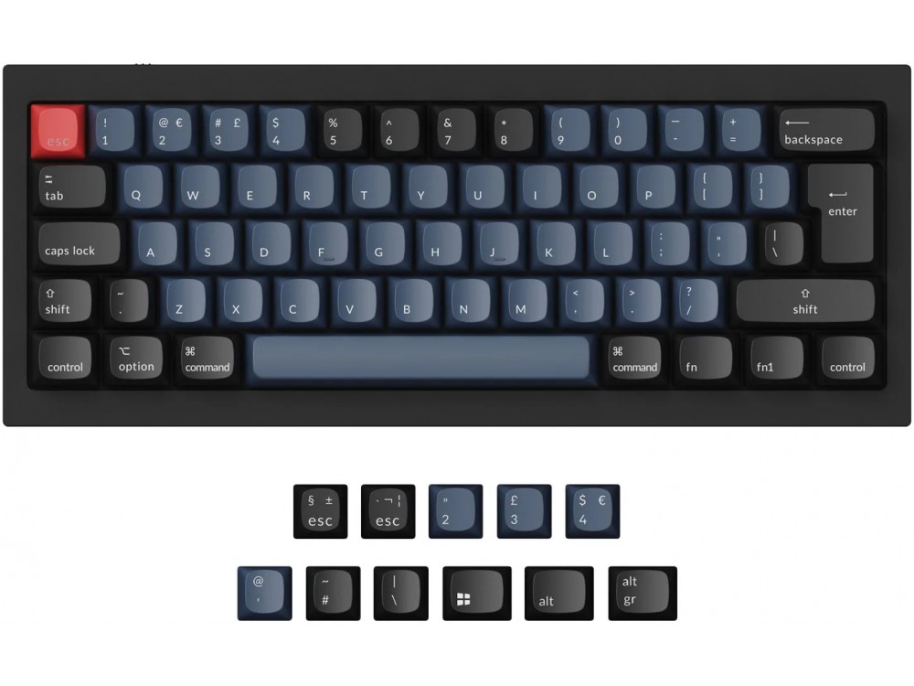UK Keychron Q4 60% QMK/VIA RGB Linear Aluminium Mac/PC Carbon Black Custom Keyboard