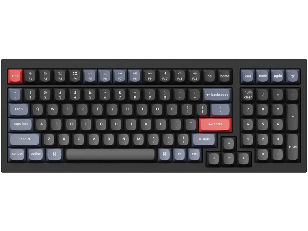 USA Keychron Q5 QMK RGB Aluminium Mac/PC Carbon Black Click Custom Keyboard