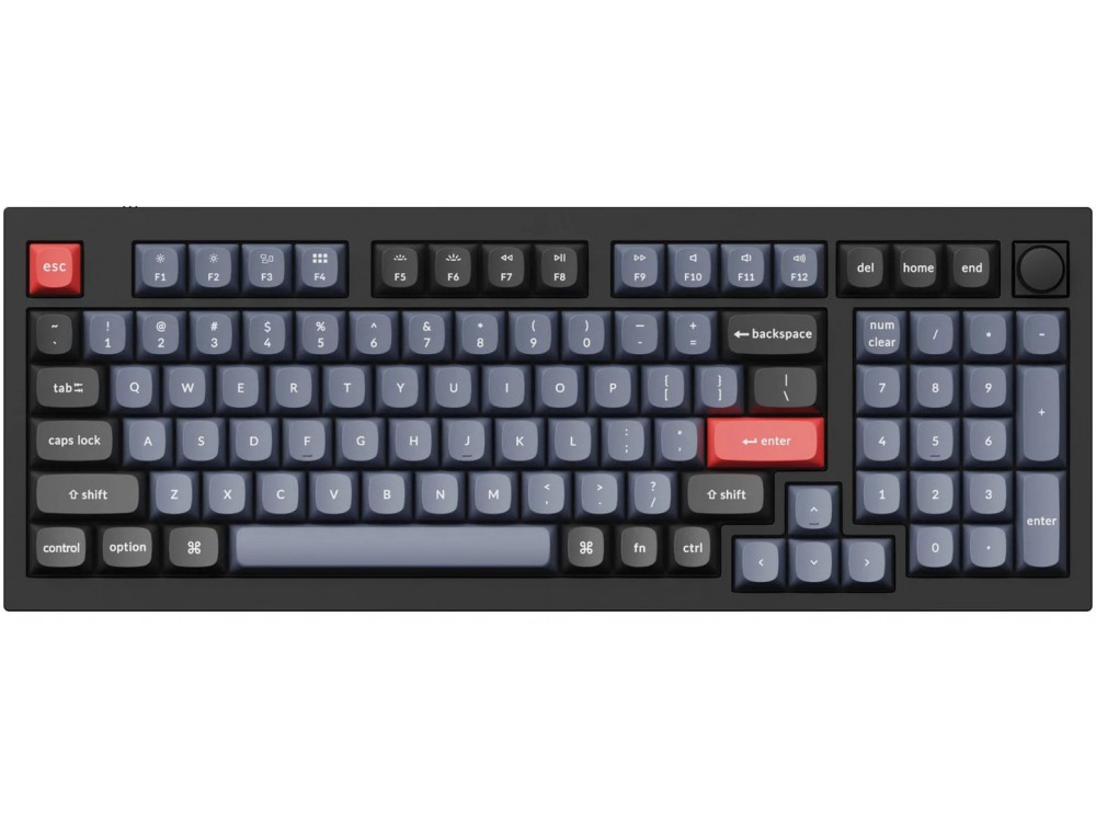 USA Keychron Q5 QMK RGB Aluminium Mac/PC Carbon Black Tactile Custom Keyboard with Knob