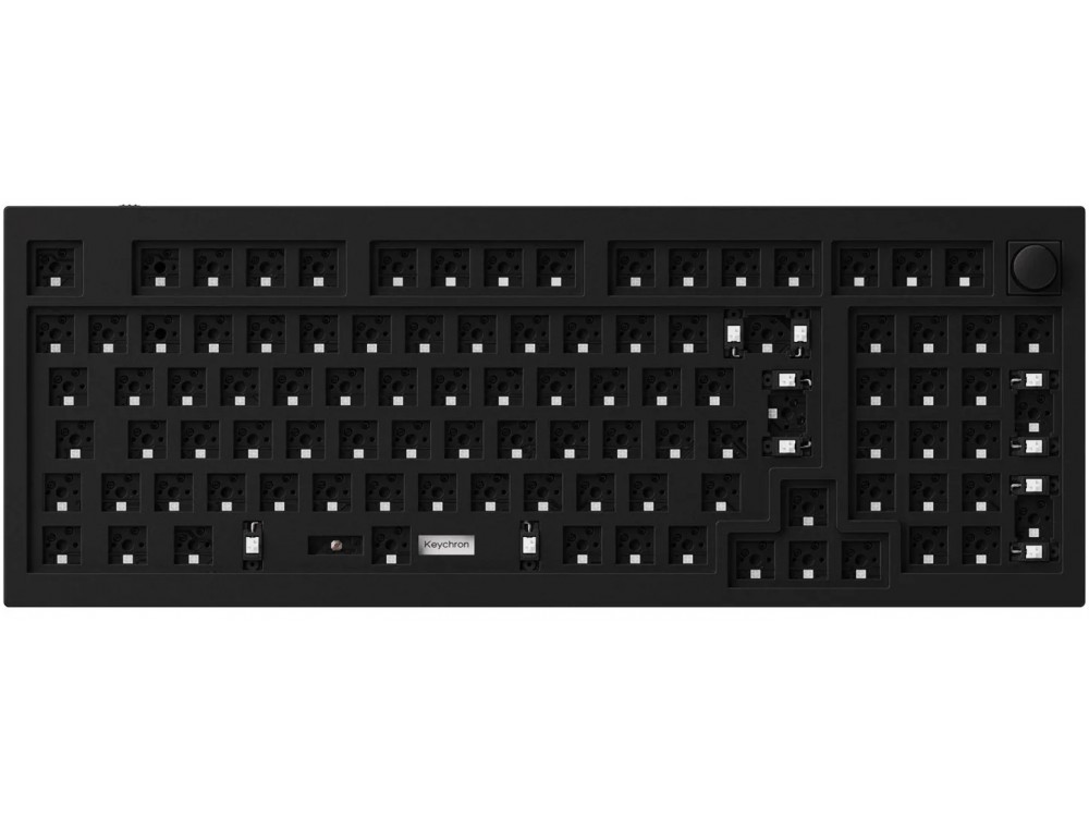 ISO Keychron Q5 QMK RGB Aluminium Mac/PC Carbon Black Barebone Custom Keyboard with Knob, picture 1
