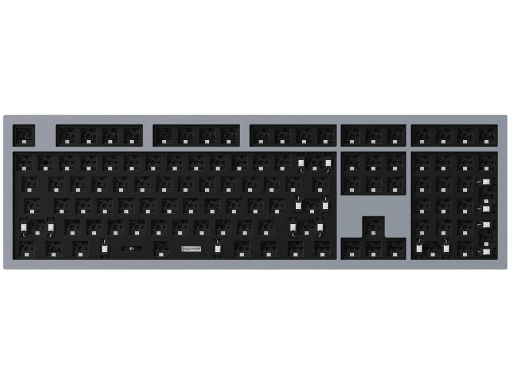 ANSI Keychron Q6 QMK RGB Aluminium Mac/PC Silver Grey Barebone Custom Keyboard