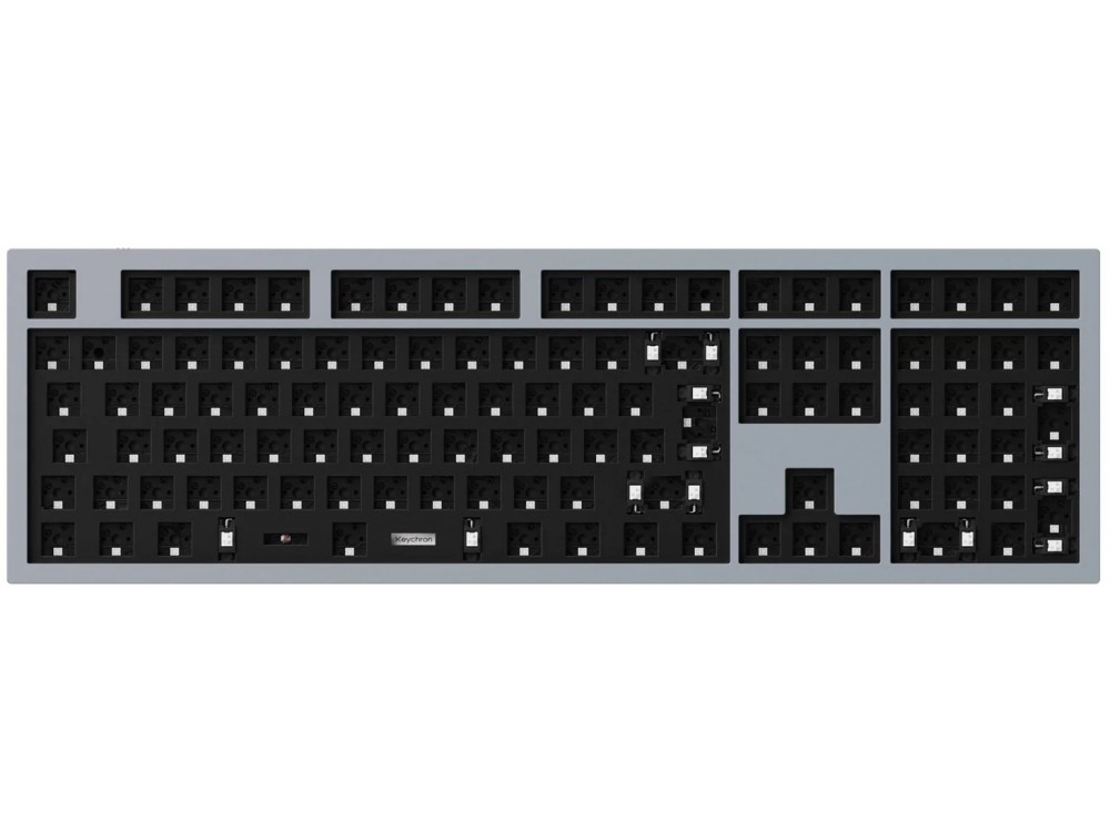 ISO Keychron Q6 QMK RGB Aluminium Mac/PC Silver Grey Barebone Custom Keyboard, picture 1