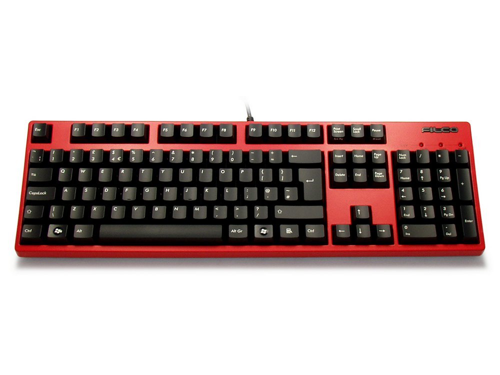 UK Red Case Filco Majestouch-2, MX Red Soft Linear Keyboard
