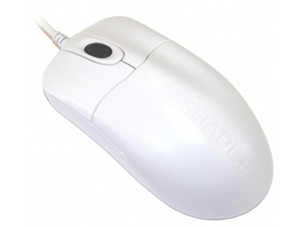 SILVER STORM White Scroll Mouse - Medical Grade Waterproof Antimicrobial, picture 1