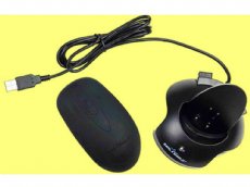 Silver Seal Wireless Optical Rechargeable Mouse Black Antimicrobial