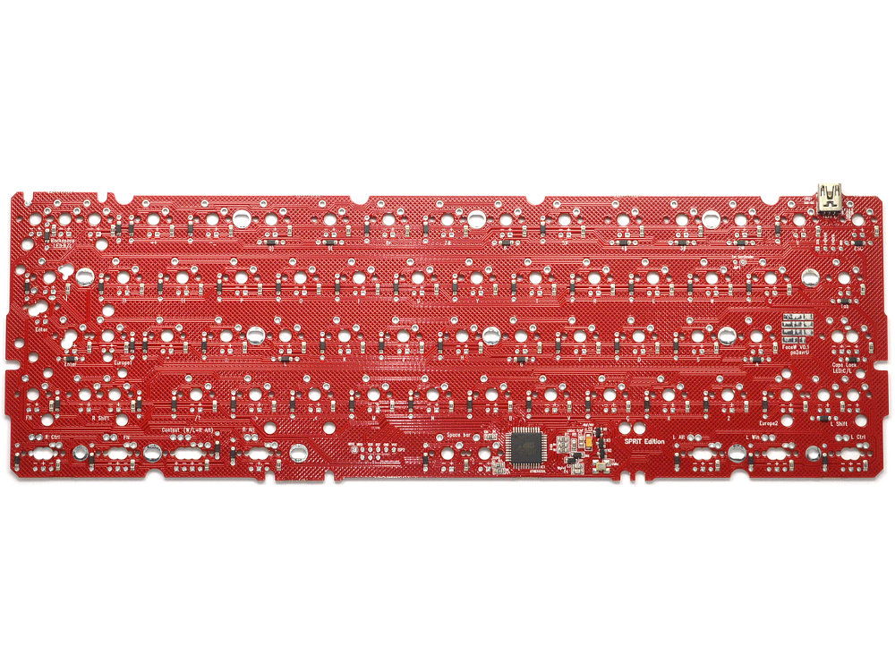 SPRiT Edition 60% PCB FaceW Red, picture 1