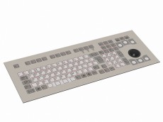 Tipro Standard layout Panel Mount Keyboard with integrated 38 mm trackball PS/2