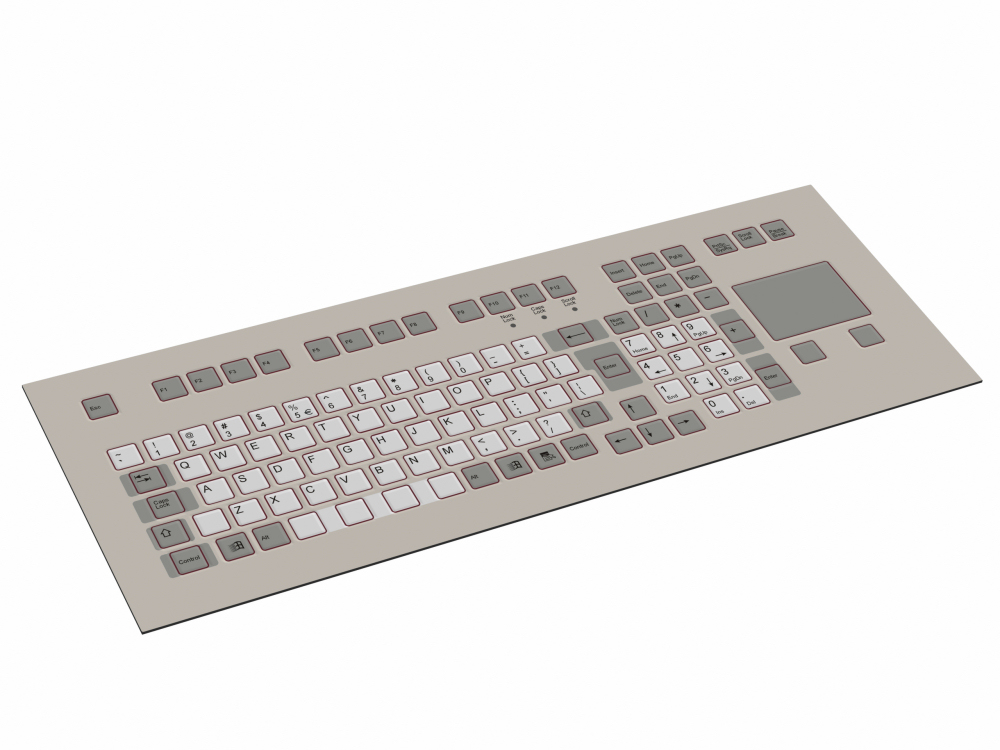 Tipro Standard LayoutPanel Mount Keyboard with Touchpad PS/2, picture 1