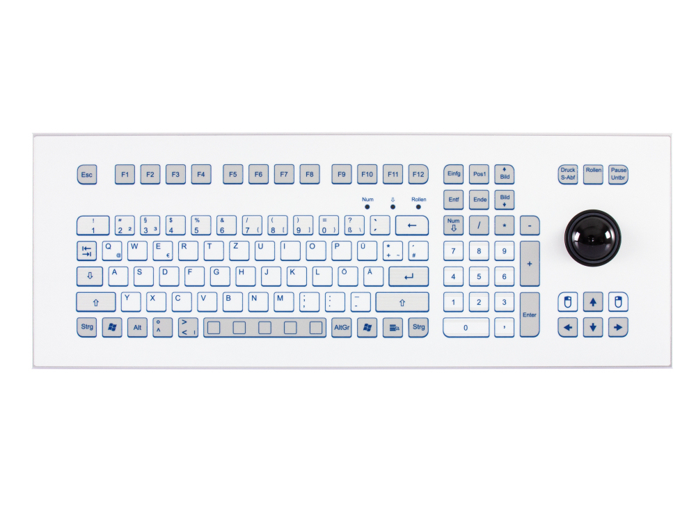 Industrial TKS Keyboard Front-Side Integration 38mm Trackball, picture 1