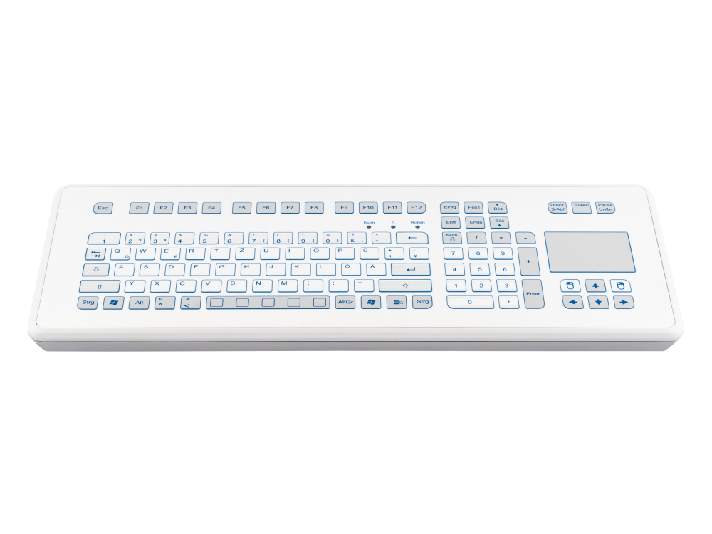Industrial TKS Desktop Keyboard with Integrated Touchpad