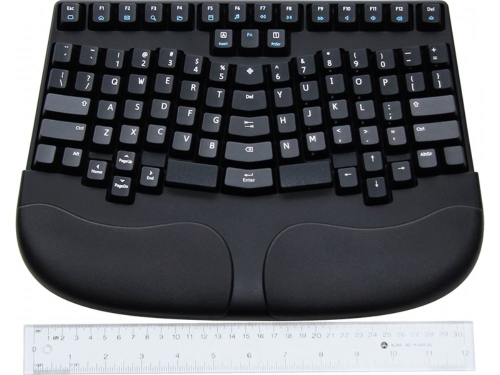 Truly Ergonomic 209 Mechanical Keyboard, Printed MX Red Soft Linear 88 Key