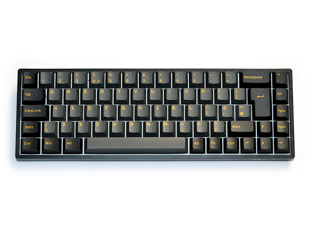 UK Akko Black&Gold 3068B 65% Bluetooth RGB Double-Shot PBT Hot-Swap Jelly Purple Keyboard, picture 1
