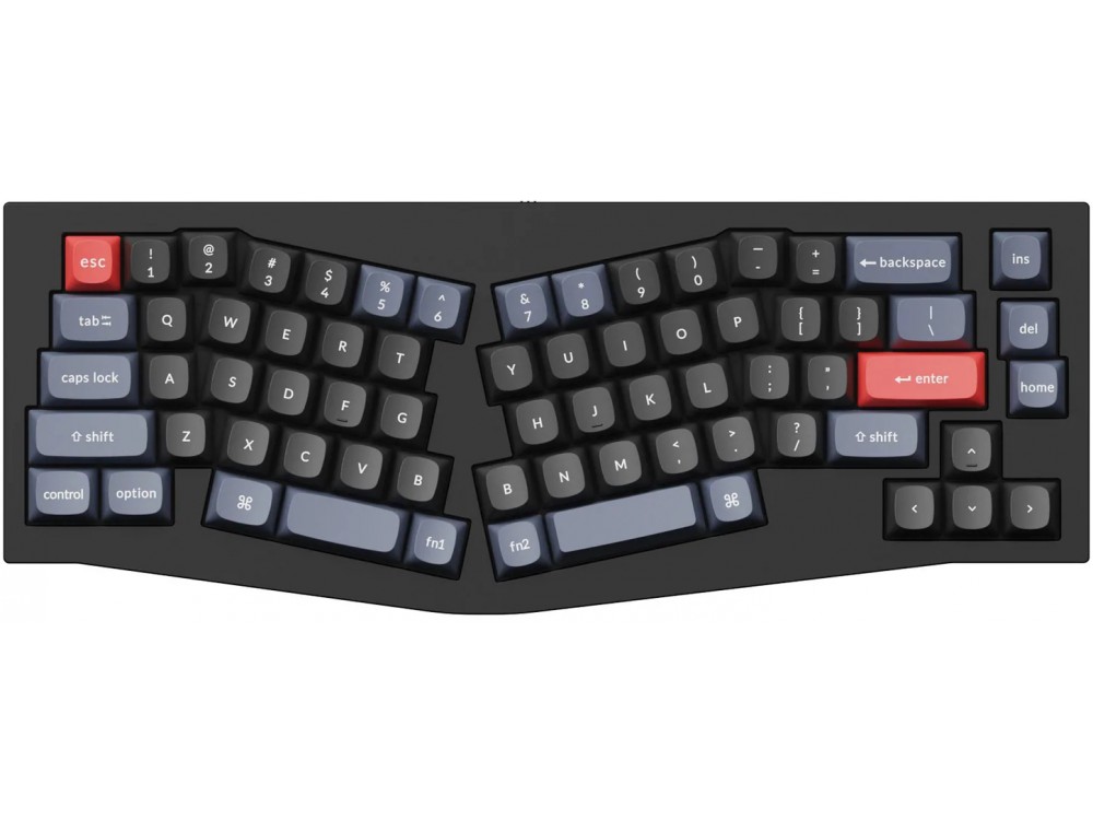 USA Keychron Q8 65% Ergo QMK RGB Aluminium Mac/PC Carbon Black Tactile Custom Keyboard, picture 1