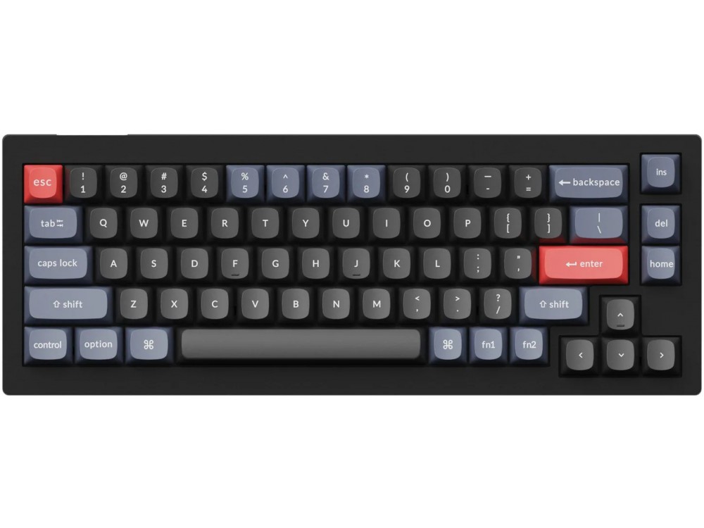 USA Keychron V2 QMK RGB Tactile Mac/PC Carbon Black Custom Keyboard, picture 1