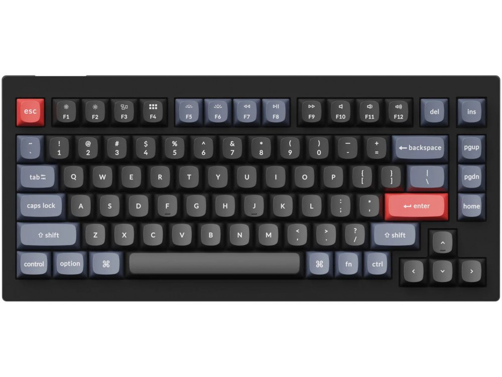 USA Keychron V1 QMK RGB Tactile Assembled Mac/PC Carbon Black Custom Keyboard, picture 1