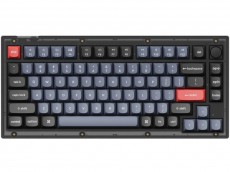 USA Keychron V1 QMK RGB Tactile Assembled Mac/PC Frosted Black Custom Keyboard with Knob