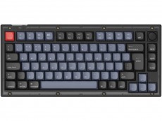 UK Keychron V1 QMK RGB Linear Assembled Mac/PC Frosted Black Custom Keyboard with Knob