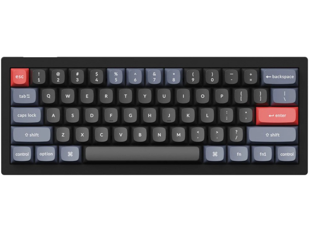 USA Keychron V4 60% QMK/VIA RGB Tactile Mac/PC Carbon Black Custom Keyboard, picture 1