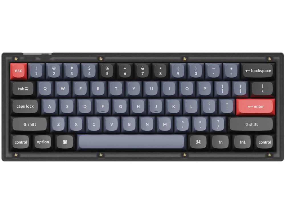 USA Keychron V4 60% QMK/VIA RGB Tactile Mac/PC Frosted Black Custom Keyboard, picture 1