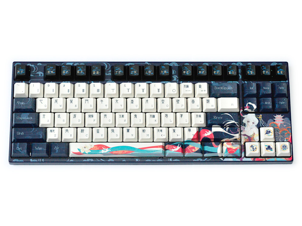 V502 USA VPH87 Chang' e PBT Backlit Hot-Swap Kailh Prestige Light Keyboard, picture 1