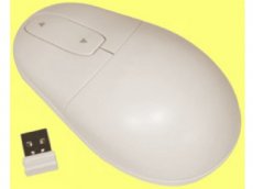 SILVER SEAL White Wireless Laser Mouse Waterproof and Antimicrobial