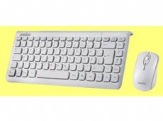 Piano White Mini Wireless Keyboard and Mouse Set
