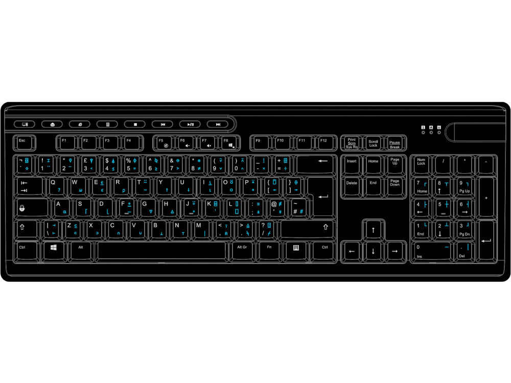 Apl keyboard black USB UK
