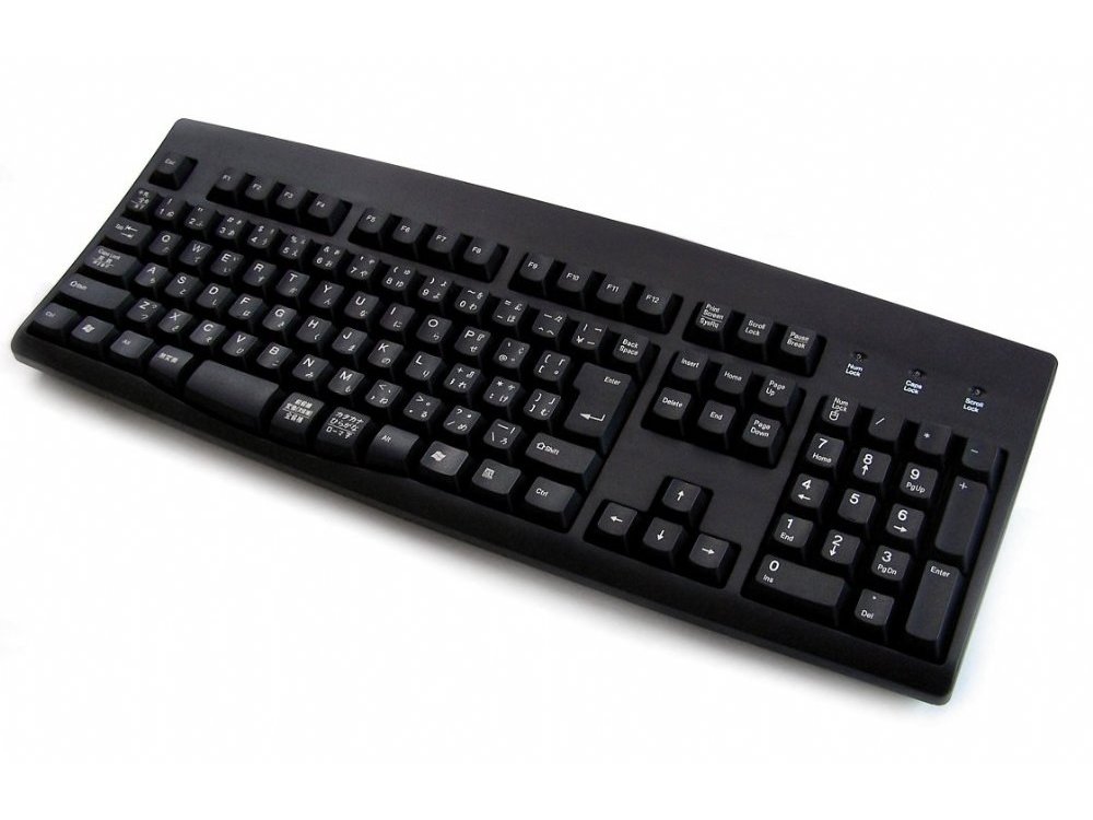Japanese keyboard, black, USB and PS/2