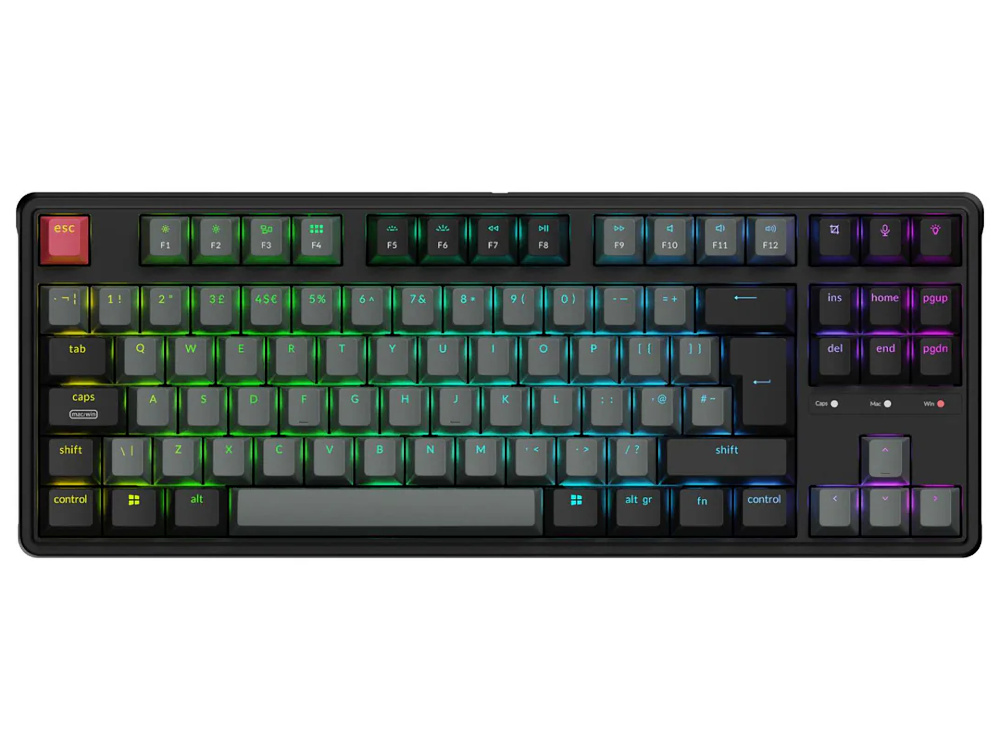 C3 pro 8k QMK tenkeyless wired keyboard UK large-1