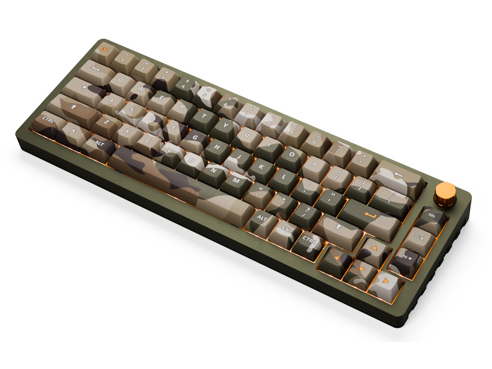 Deltaforce 65 jungle basecamp camo aluminium hot-swap keyboard