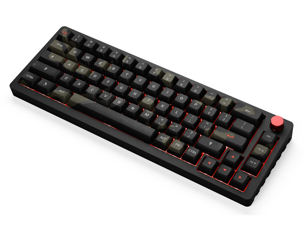 Deltaforce 65 urban commando camo aluminium hot-swap keyboard