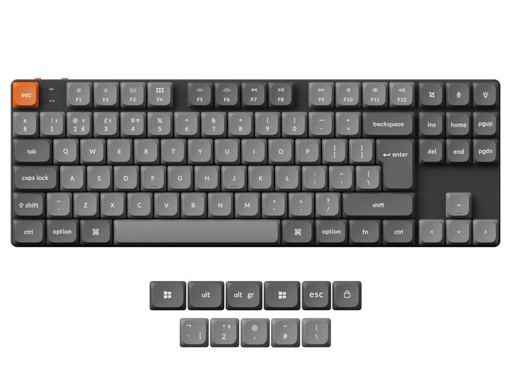 K1 max QMK RGB low-profile tenkeyless Bluetooth 2.4g keyboard UK large-1
