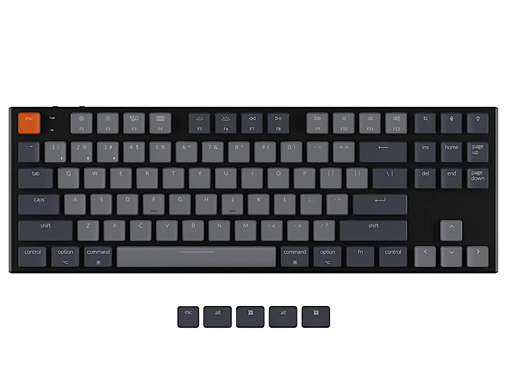 K1v5 backlit low-profile tenkeyless convertible keyboard US large-1