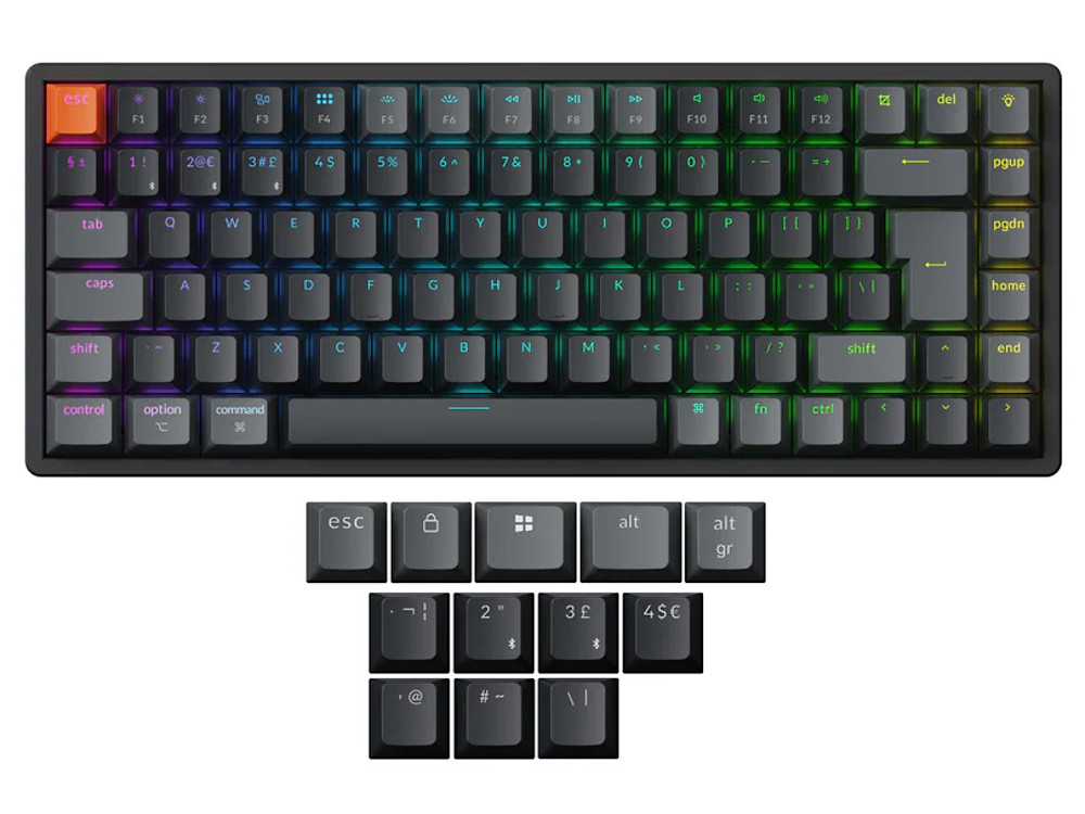 K2 v3 RGB hot-swap Bluetooth aluminium keyboard UK large-1