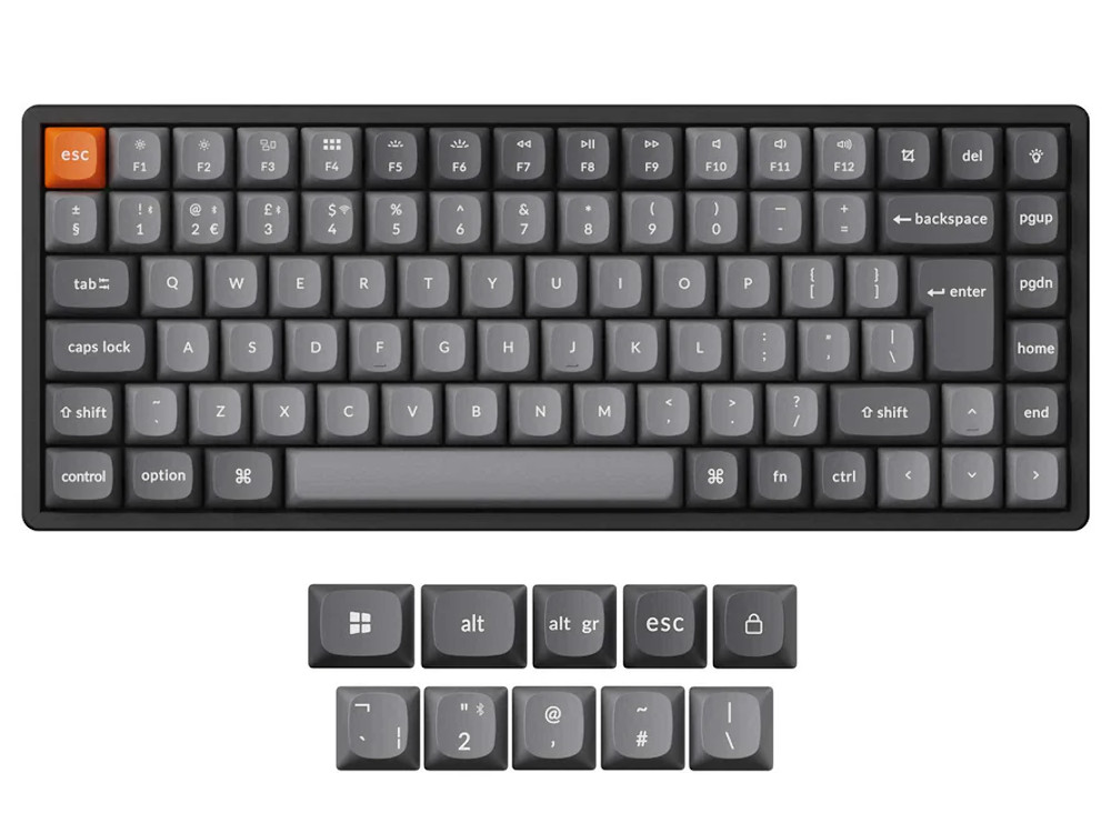 K2max RGB hot-swap Bluetooth 2.4g aluminium keyboard UK large-1