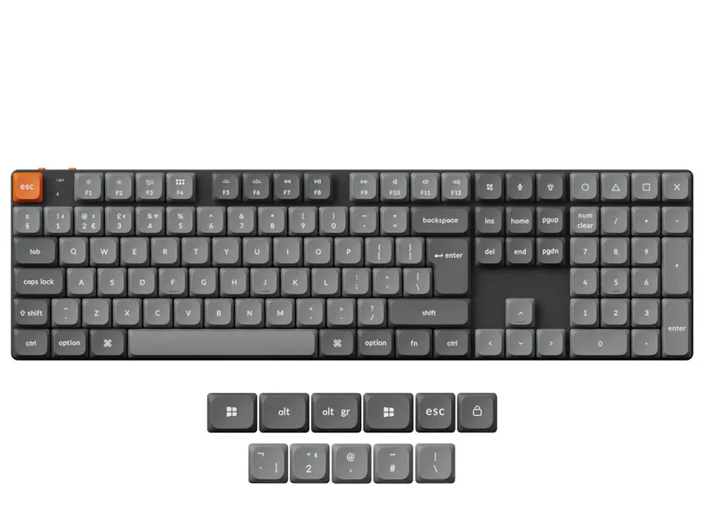 K5 max RGB 2.4g Bluetooth QMK aluminium ultra-slim full keyboard UK large-1