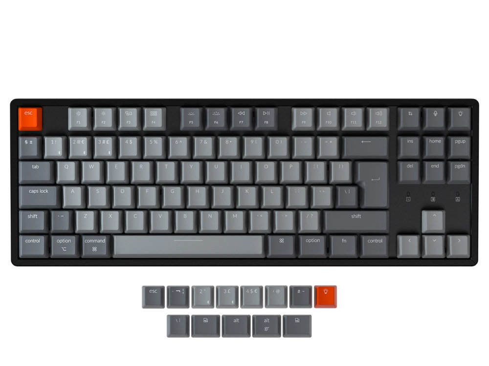 K8 RGB convertible aluminium keyboard UK large-1