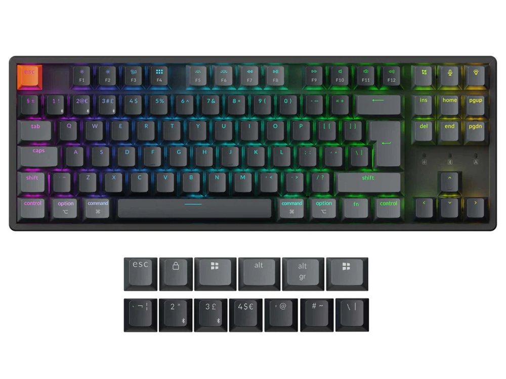 K8 v2 RGB Bluetooth TKL aluminium keyboard UK large-1