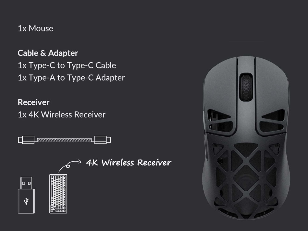 Keychron m3 mini 4k mag bluetooth wireless USB mouse black